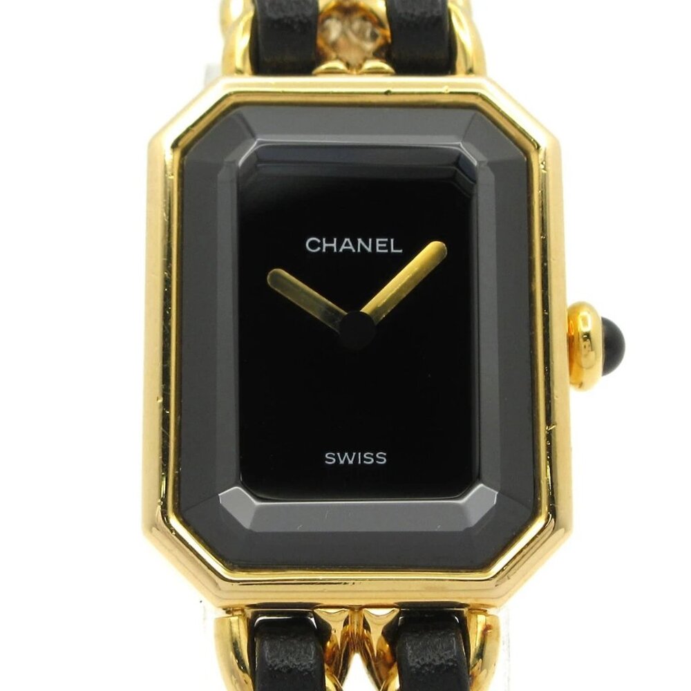 CHANEL Premiere H0001 Gold Black Women's Wrist Watch